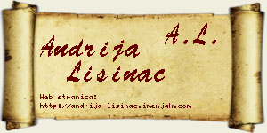 Andrija Lisinac vizit kartica